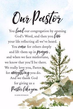 Plaque-Our Pastor/Woodland Grace (6" x 9")