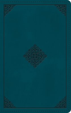 ESV Giant Print Personal Size Bible, Red Letter (TruTone, Deep Teal, Emblem Design)