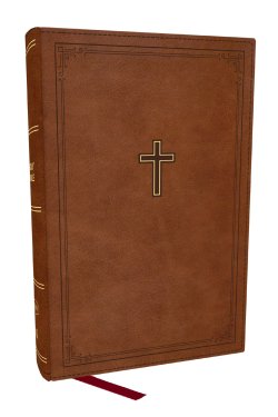 KJV Personal Size Large Print End-of-Verse Reference Bible, Brown Leathersoft, Red Letter, Comfort Print (Thumb Indexed)