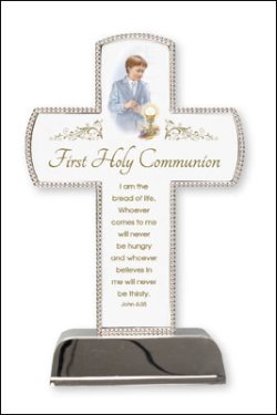 6" Boy's Communion Metal Cross