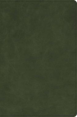 CSB Personal Size Bible, Zipper Closure, Olive Calfskin