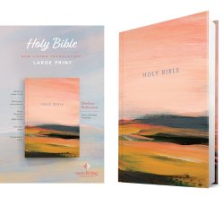 NLT Large Print Slimline Reference Bible (Hardcover, Pink Landscape, Red Letter)