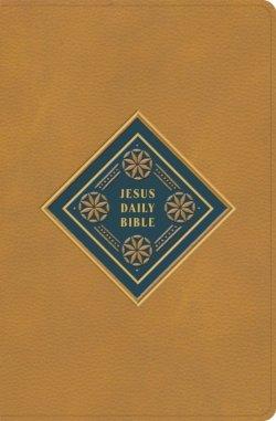 CSB Jesus Daily Bible, Camel LeatherTouch
