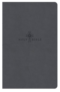 KJV Premium Gift Bible, Charcoal Leathertouch
