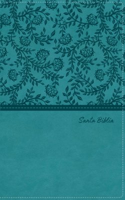 RVR60, Santa Biblia, Tierra Santa, Letra grande, Leathersoft, Turquesa, con Cierre, Palabras de Jesús en Rojo, Comfort Print