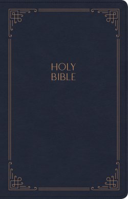 KJV Large Print Personal Size Reference Bible, Navy Leathertouch