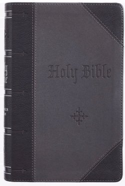 KJV Giant Print Bible, Imitation Leather, Black, Thumb Index, Red Letter, Maps, Reading Plan, Verse Finder, Gilt Edge, Ribbon Markers, Presentation Page