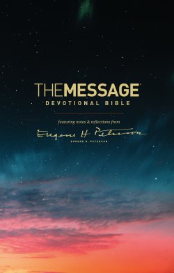 The Message Bible Devotional Bible, Blue, Hardback, Paraphrase, Scriptural Insights, Contemplative Readings, Book Introductions, Reflection Questions, Articles
