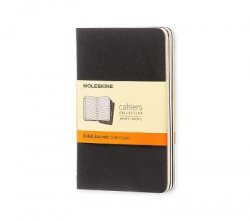 Black Moleskine Pocket Ruled Cahier Journal Set