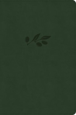 CSB Giant Print Single-Column Bible, Olive LeatherTouch