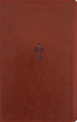 NASB, Personal Size Reference Bible, Large Print, Paragraph Style, Leathersoft, Brown, Red Letter, Thumb Indexed, 1995 Text, Comfort Print