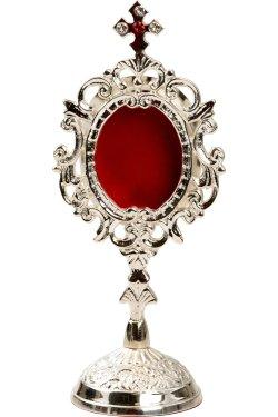 Silver Plated Reliquary H 18 cm