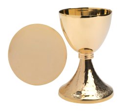 Gold Plated Chalice with Paten H 19.5 cm