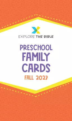 Explore the Bible: Preschool Family Cards - Fall 2023