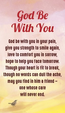God Be With You Prayer Card Pack of 20