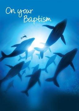 On Your Baptism - Whales (Adult)-Standard Card