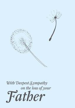 With Deepest Sympathy - Dandelion Std Card Gloss (6 Pack)
