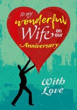Wonderful Wife - Anniversary Silhouette Foil Gloss Std