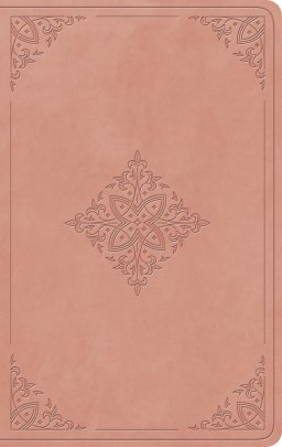 ESV Giant Print Value Personal Size Bible, Red Letter (TruTone, Blush Rose, Fleur-de-lis Design)