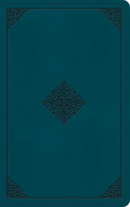 ESV Giant Print Personal Size Bible, Red Letter (TruTone, Deep Teal, Emblem Design)