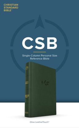 CSB Single-Column Personal Size Reference Bible, Olive