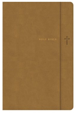 KJV Large Print Thinline Bible, Camel Leathertouch