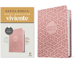 Biblia valor prémium NTV, letra grande con Filament (SentiPiel, Rosa)