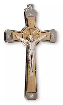 Crucifix 3 1/2  inch Metal/Swarovski Crystals