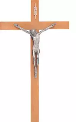 Wood Hanging Crucifix 14-1/2 inch