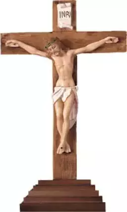 Resin Standing Crucifix 10 1/2 inch