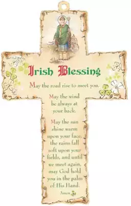 Wood Cross 6 inch/Irish Blessing