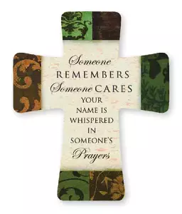 Porcelain Message Cross/Someone Remembers