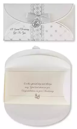 Hand Crafted Christening/Gift Wallet Card