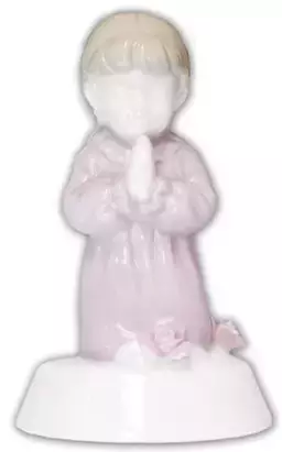 4 inch Coloured Ceramic Statue Girl