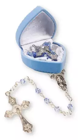 Glass Baby Rosary/Blue