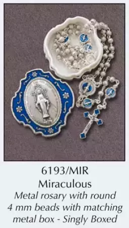 Metal Rosary/Miraculous/With Matching Box