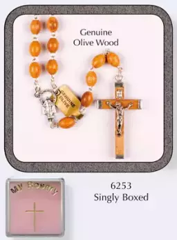 Olive Wood Rosary with Crucifix