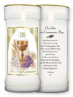 Single Pillar Candle - First Holy Communion
