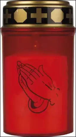 Battery Memorial Light/Praying Hands/Red