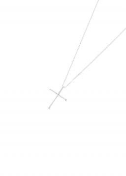 Rhodium Plated Cross Pendant