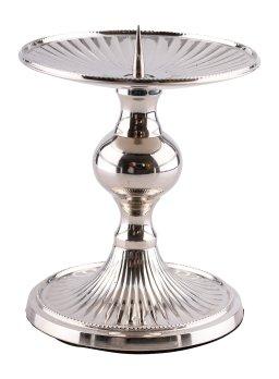 Nickel Plated Candle Holder H 12 cm D 11 cm