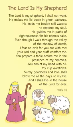 The Lord Is My Shepherd Pack of 20 Prayer Cards