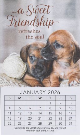 2026 Mini Magnetic Calendar Sweet Friendship
