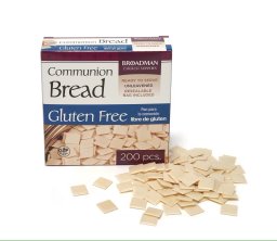 Pack of 200 - 10 mm Gluten Free Square Baked Communion Bread