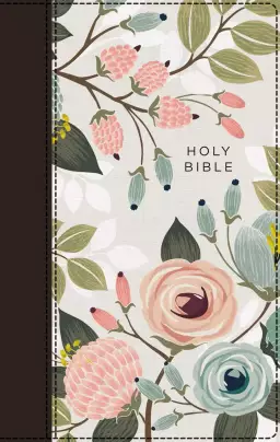 NIV, Thinline Bible, Cloth over Board, Floral, Red Letter, Comfort Print