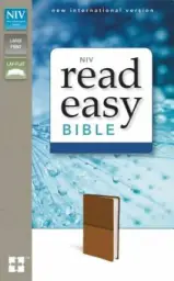NIV, ReadEasy Bible, Large Print, Imitation Leather, Tan, Red Letter Edition
