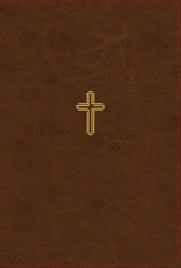NASB, Thinline Bible, Large Print, Leathersoft, Brown, Red Letter, 1995 Text, Comfort Print