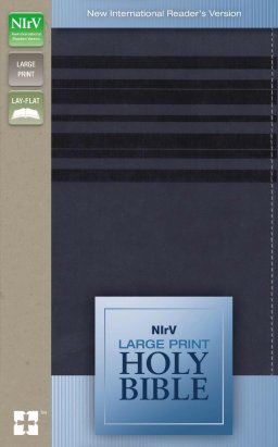 NIrV, Holy Bible, Large Print, Imitation Leather, Blue