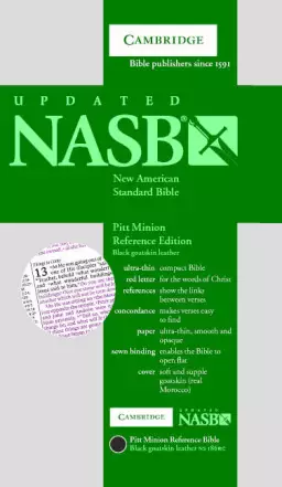 NASB Pitt Minion Bible: Black, Goatskin Leather
