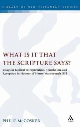 What is it that the Scripture Says?
